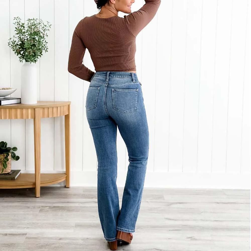 GERRIT Holy Grail Tummy Control Bootcut Jeans for Women - High Waisted Stretchy Denim Pants - Perfect for Work, Casual Wear & Night Out