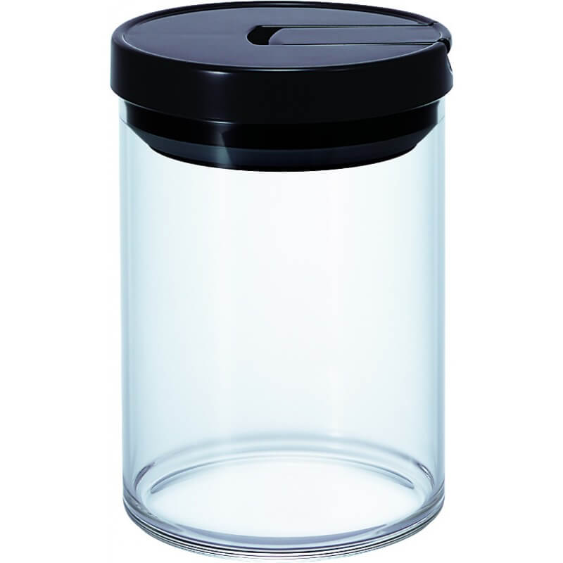 Hario Coffee Bean Storage Container - Airtight Black Canister for Fresh Coffee Beans - Perfect for Kitchen, Pantry & Coffee Bar Organization