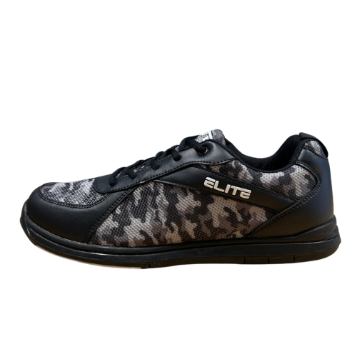 ELITE Men's Pinnacle Grey Camo Athletic Bowling Shoes - Lightweight Comfort for Competitive Play & Casual Wear - Perfect for League Nights, Tournaments & Practice Sessions
