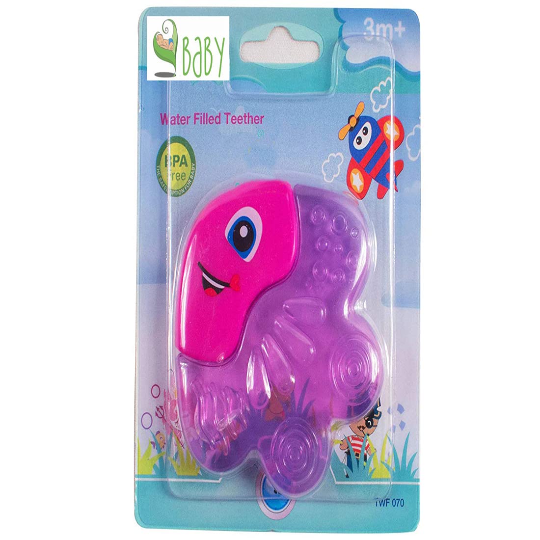 VBaby Fish BPA Free Silicone Rattle & Teether Toy for Babies 3+ Months - Soothing Pacifier for Teething Infants, Perfect for On-the-Go Comfort and Early Sensory Development