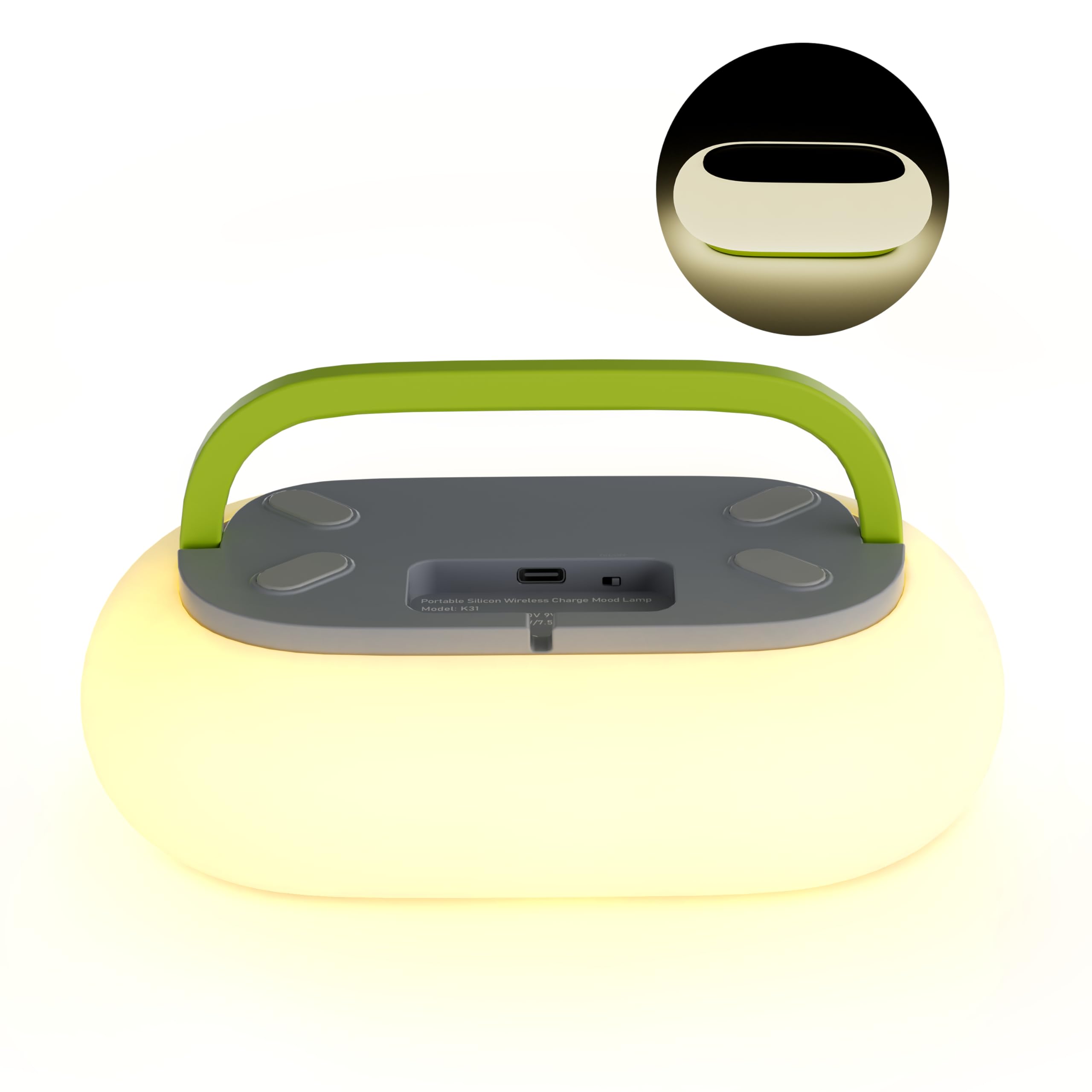 15W Wireless Charging Camping Night Light - 5 Adjustable Modes, Portable Tent Lamp for Outdoor Adventures, Emergency Use During Power Outages & Hiking | Perfect for Camping, Backpacking, and Home Blackouts