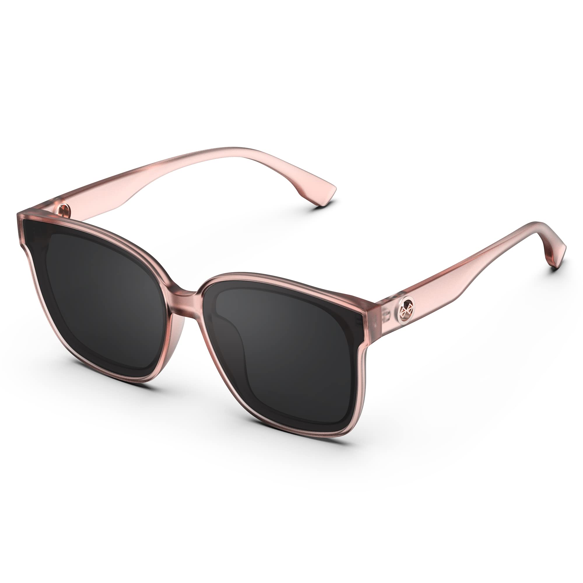 WOOLIKE Women's Oversized Polarized Sunglasses UV 400 Protection with Wide Temples & Hollow Design - Fashionable Sun Glasses for Driving, Beach & Outdoor Activities