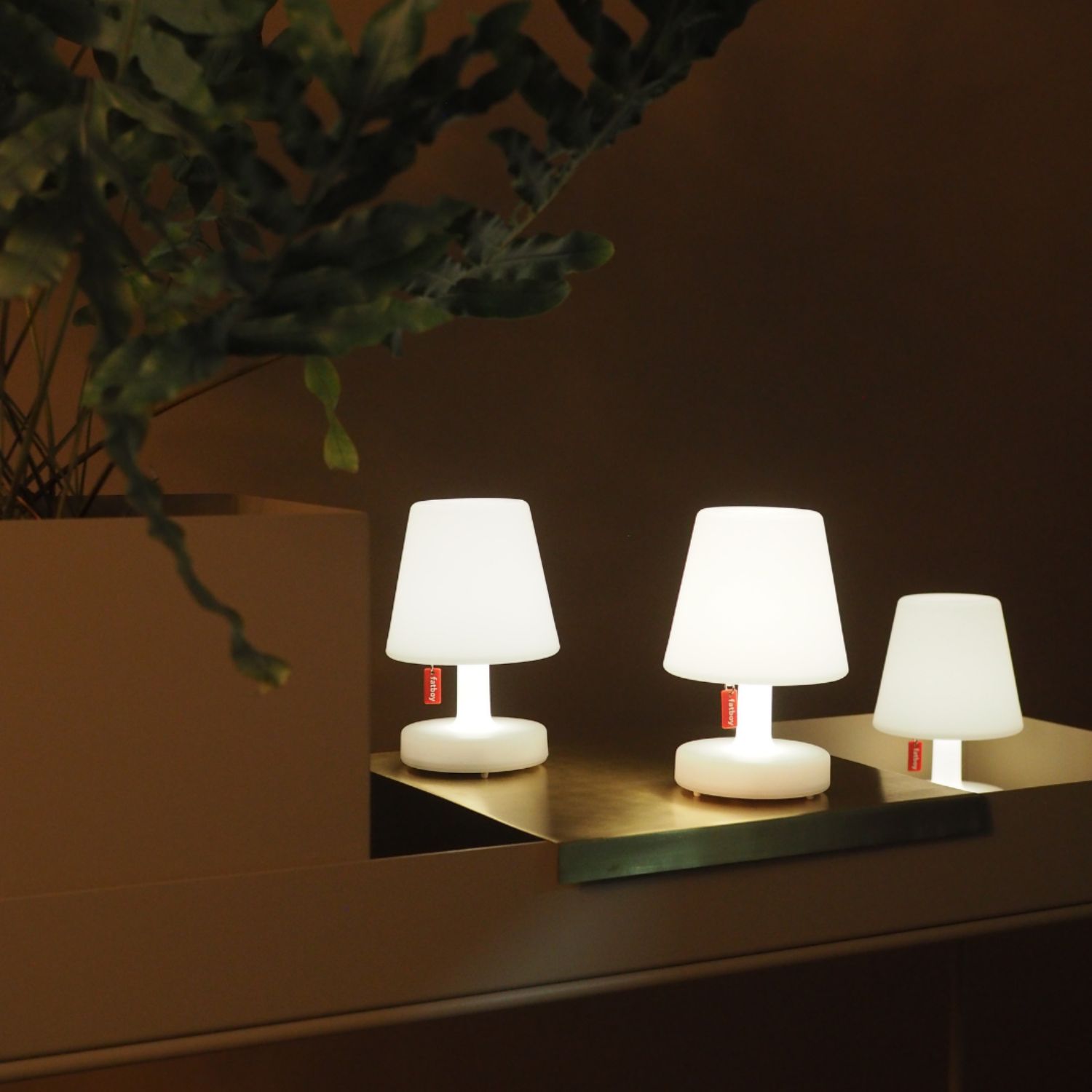 FATBOY Edison Mini Table Lamps Set of 3 - Vintage Industrial Style Desk Lights for Bedroom, Office & Living Room Decor