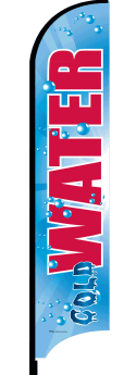 Feather Flag Banner - Durable Outdoor Advertising for Cold Water Sports & Events | Perfect for Beaches, Pools & Water Parks