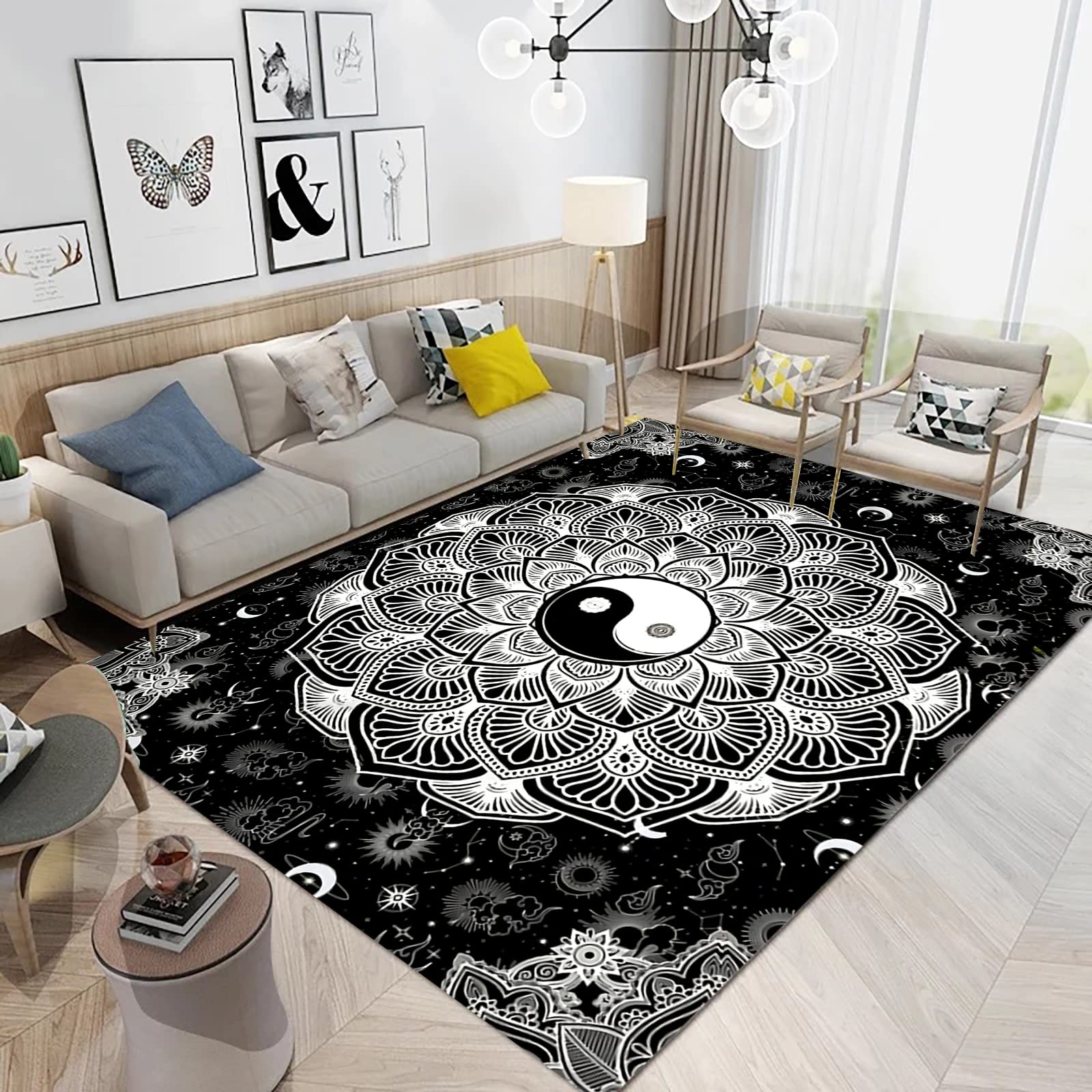 Bohemian 3D Non-Slip Doormat - Printed Area Rug for Living Room, Bedroom, Kitchen & Bathroom - Perfect for Home Decor, Entryway & High Traffic Areas