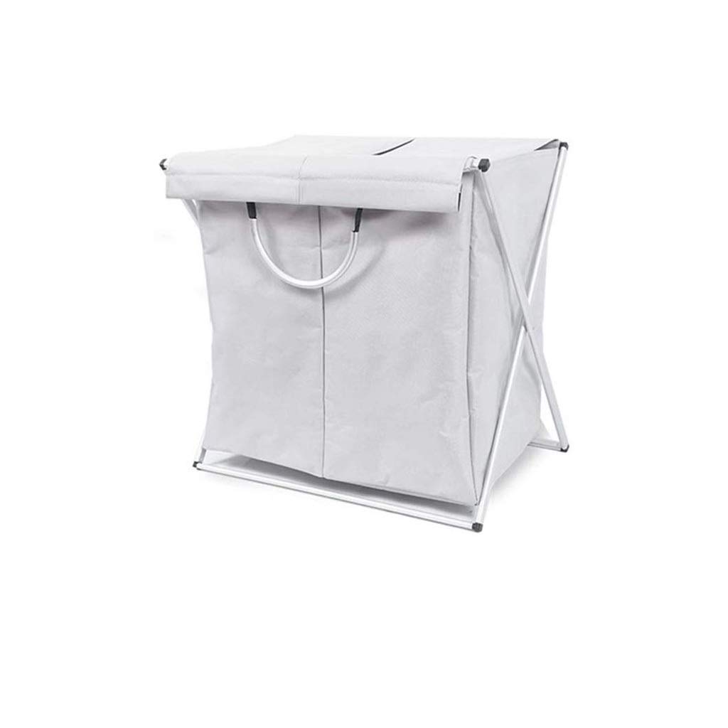 WSZJJ Double-Grid Storage Basket with Lid - Waterproof & Moisture-Proof Laundry Hamper for Dirty Clothes, Toys & Home Organization - Perfect for Bedroom, Bathroom & Kids Room Storage