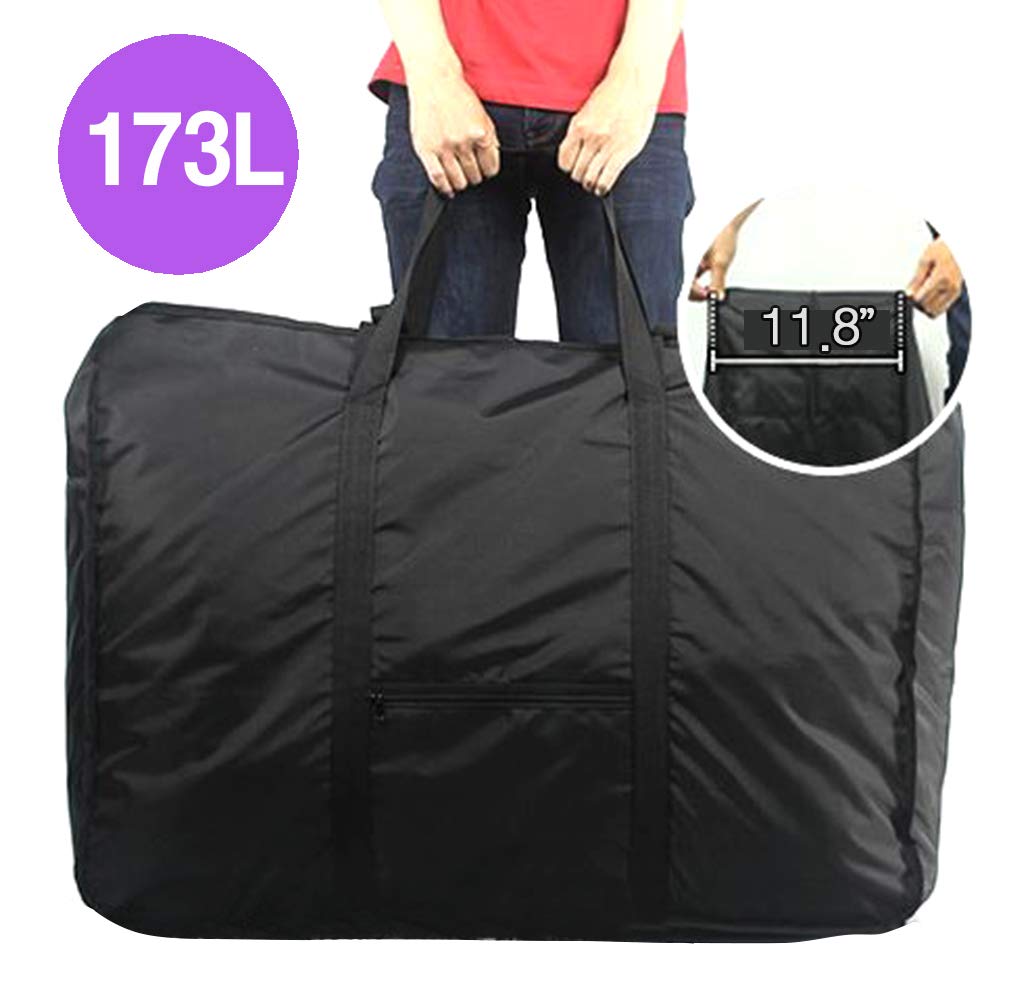 Plago 173L Professional Nylon Extra Large Duffel Bag - Lightweight, Foldable & Water Resistant Travel Duffel for Camping, College, Sports Gear Storage - Perfect for Gym, Air Travel, Bike Trips & Closet Organization