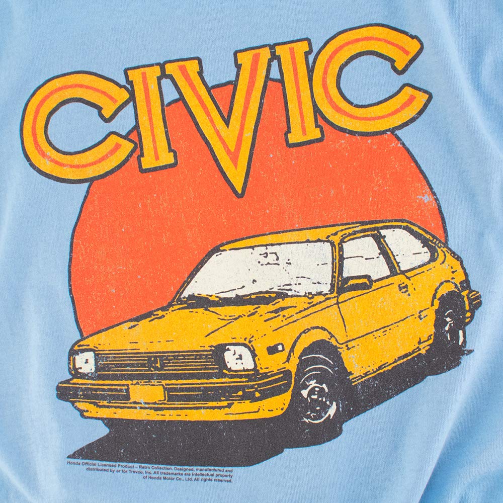 Vintage Honda Civic Distressed T-Shirt - Retro Car Enthusiast Tee for Men & Women - Perfect for Casual Wear, Car Shows, and Gifting