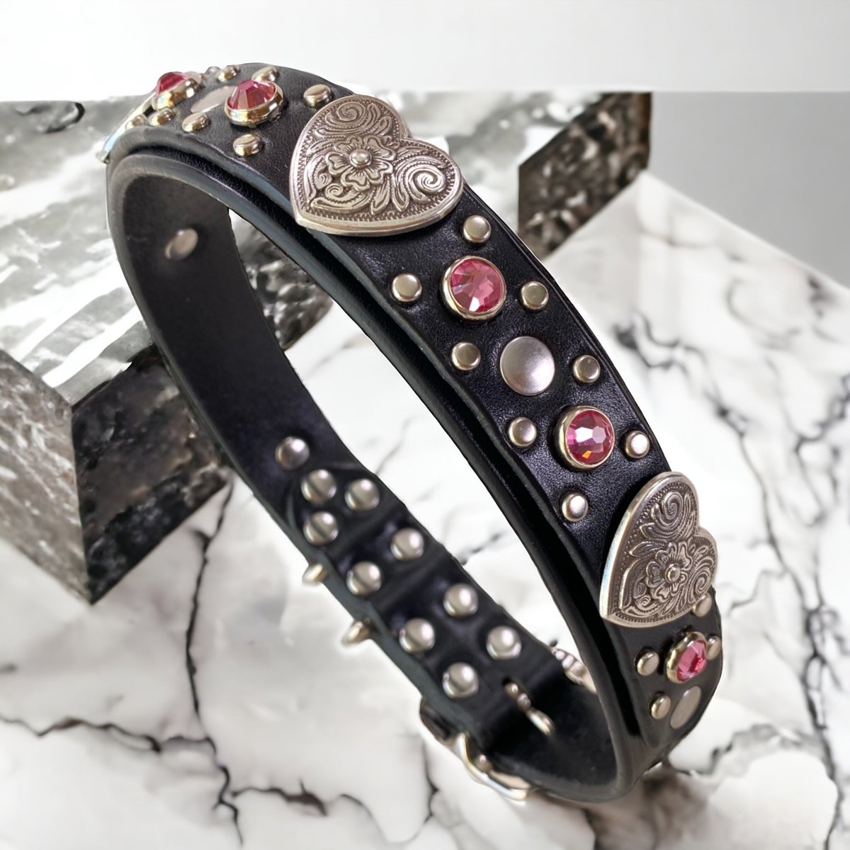 Premium Genuine Leather Dog Collar - Milan Style Adjustable Pet Collar for Small Medium Large Dogs - Perfect for Daily Walks, Training & Fashion Accessories