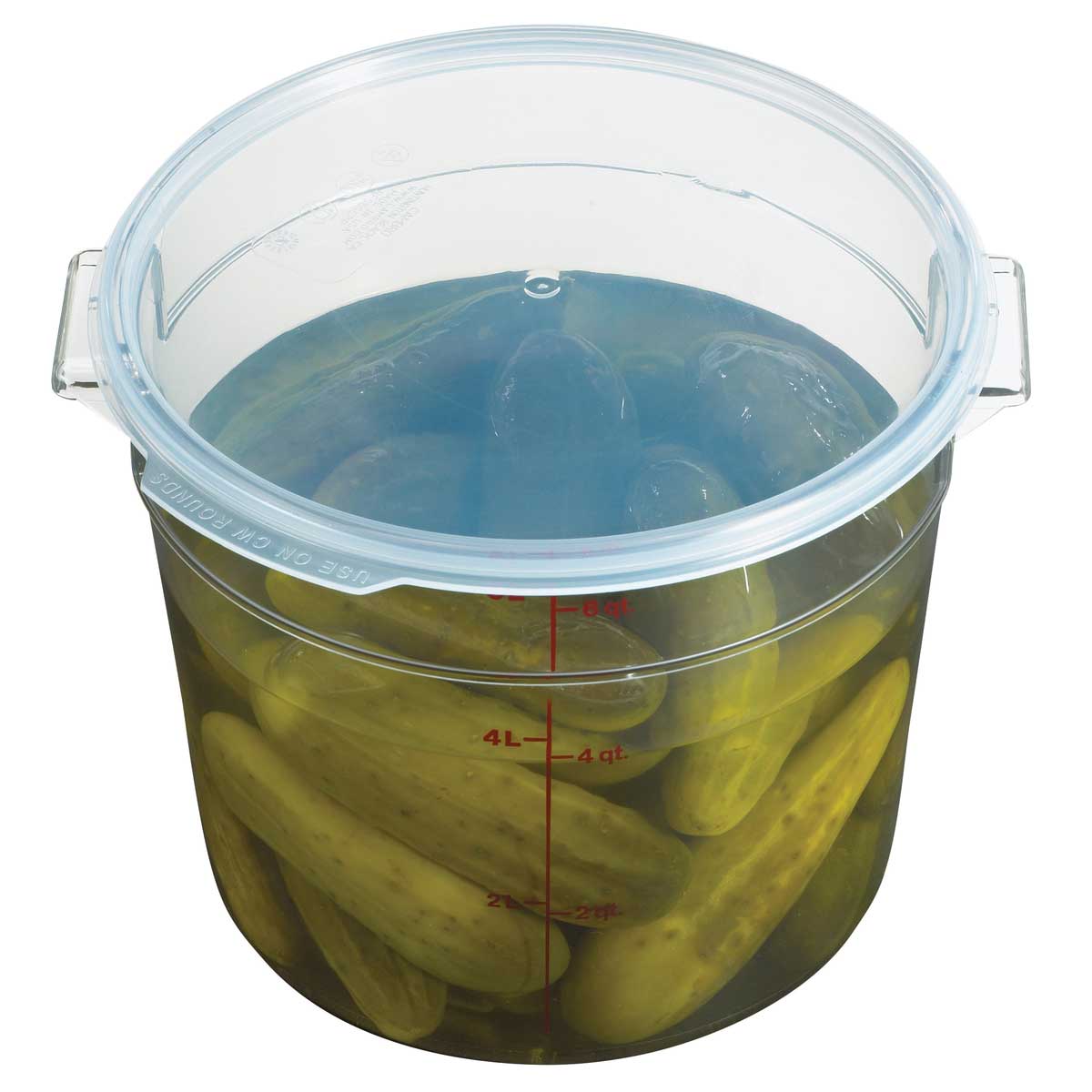 Cambro RFSCW6135 6-Quart Clear Camwear Round Food Storage Container - Ideal for Restaurants, Catering & Home Kitchen Organization
