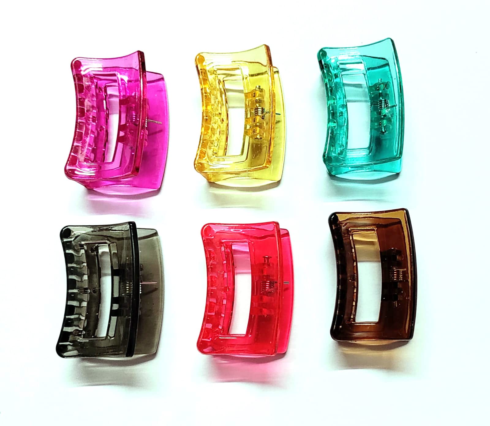 12 Pack Small Plastic Half Hair Clutcher Clips for Women & Girls - Hair Claw Jaw Clips for Daily Use, Office, School & Travel - Trendy Hair Accessories Set (Assorted Colors)