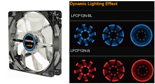 LEPA 120x120x25mm High Performance Cooling Fan with Blue LED - Quiet PC Case Fan for Gaming, Workstation & Home Office Computers - Perfect for Cooling CPU, GPU & PC Cases