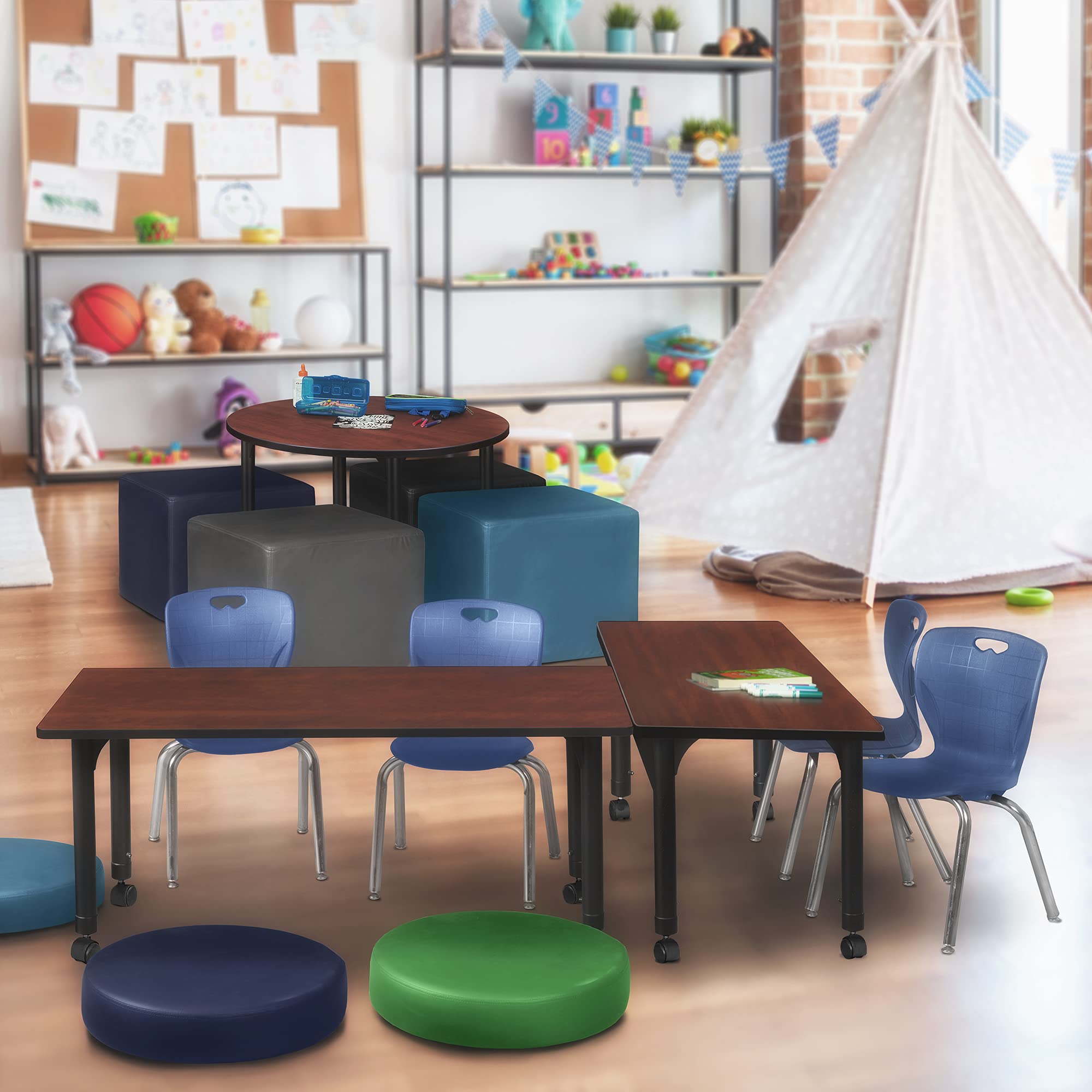 Regency Kee Adjustable Height Mobile Classroom Table - 48