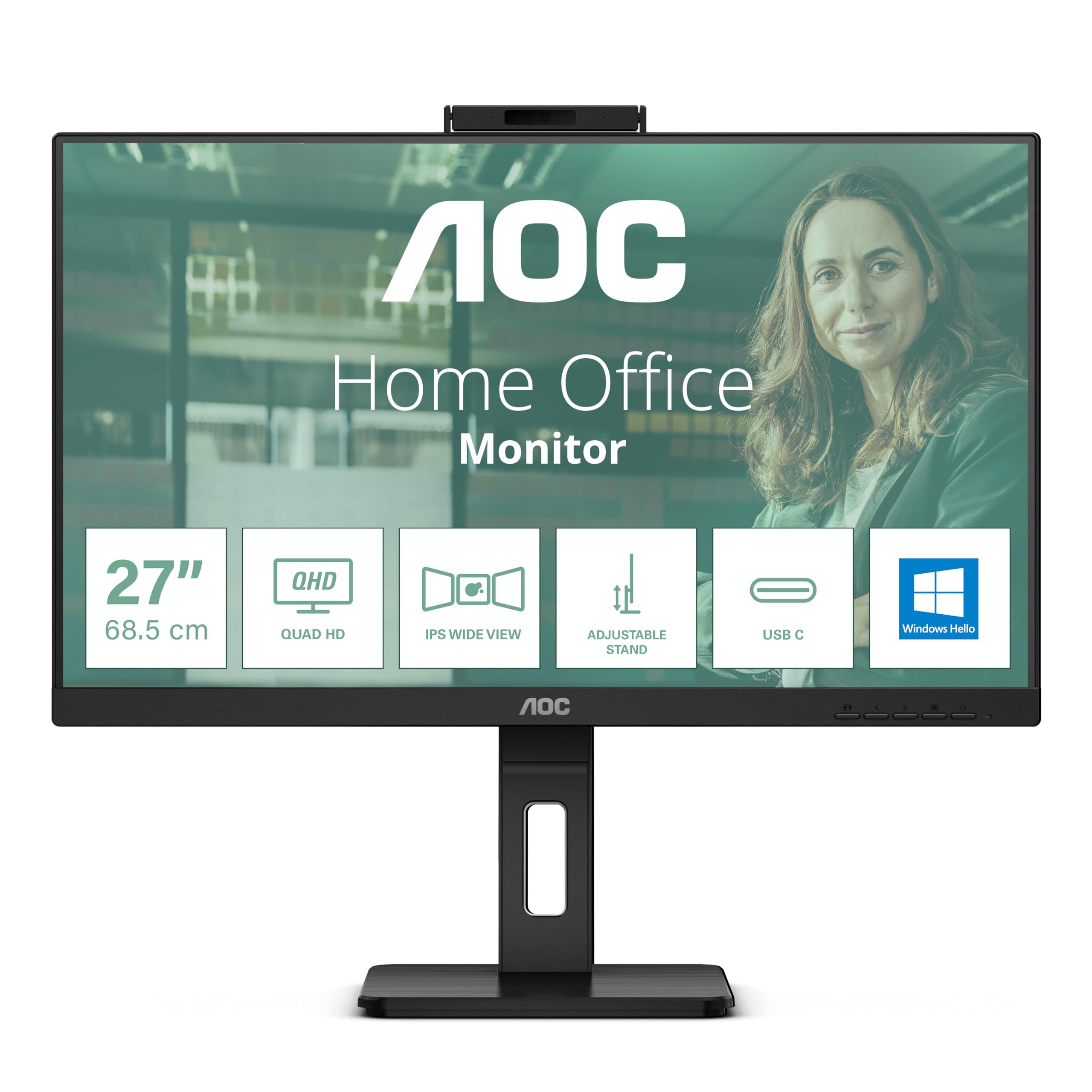 AOC 24P3QW 24-Inch IPS Monitor - Full HD 1080p, 75Hz, VESA Mountable, Ultra-Thin Bezels - Perfect for Home Office, Gaming & Entertainment