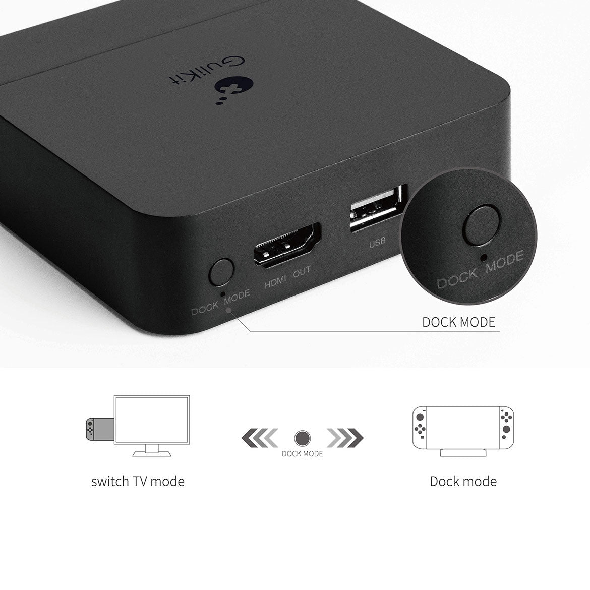 GuliKit NS05 Switch Dock - 4K HDMI Output, USB-C Charging for Nintendo Switch & OLED Model - Perfect for TV Gaming & Multiplayer Setup