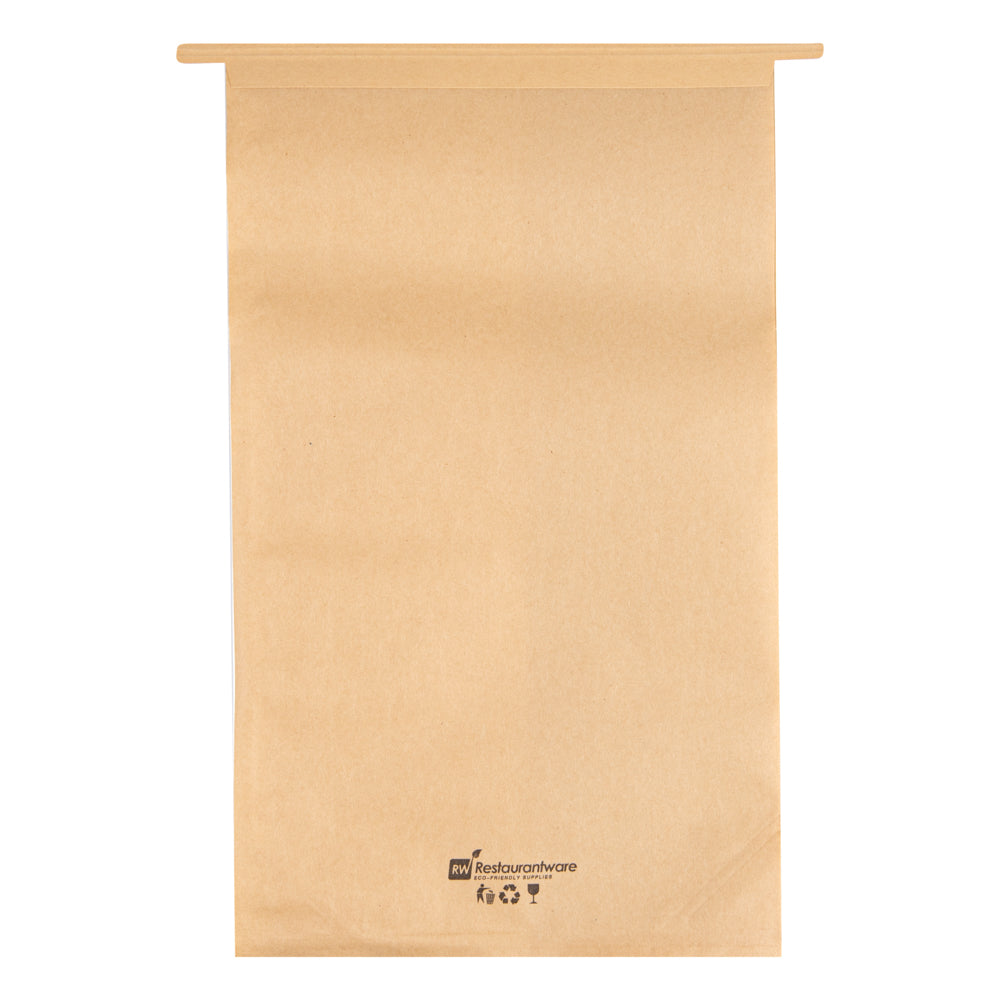 Premium Kraft Paper Bakery Bags with Window & Tin Tie Closure - 8.25