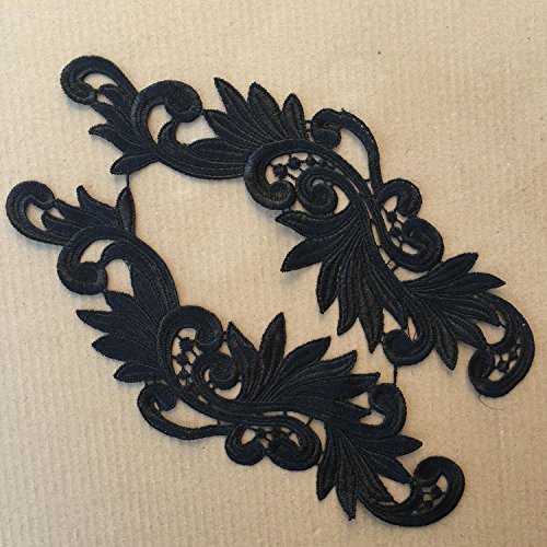 6Pcs Embroidery Patches for Wedding Dresses - DIY Bridal Badge Headband Motif (Red/White/Black/Green) - Perfect for Dress Decoration, Scrapbooking & Fabric Crafts - Ideal for Bridal Accessories, DIY Sewing Projects & Costume Embellishment