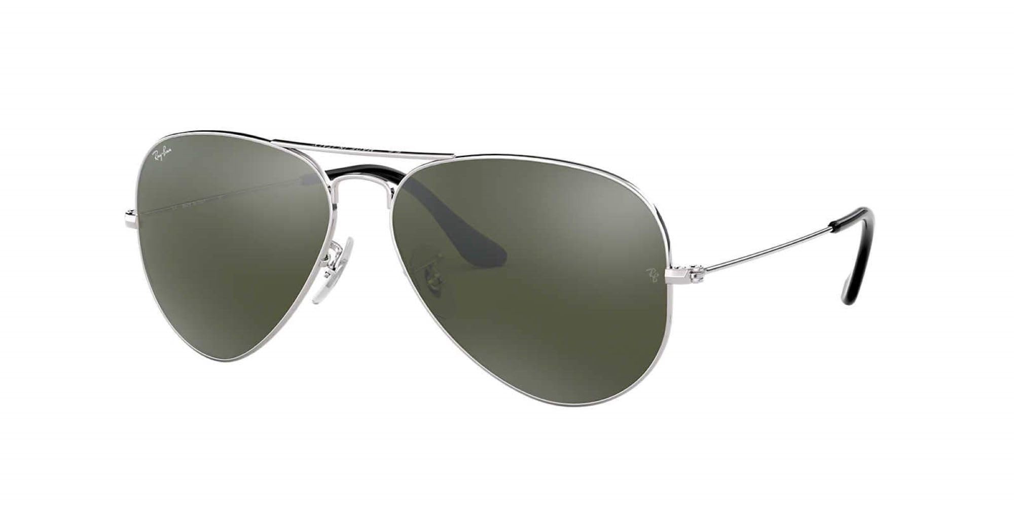 Ray-Ban RB3025 Classic Mirrored Aviator Sunglasses for Men & Women - UV Protection, Polarized Lenses - Perfect for Driving, Beach & Outdoor Activities