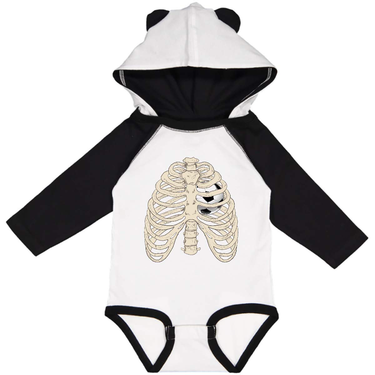 Inktastic Soccer Heart Long Sleeve Baby Bodysuit - Adorable Infant Soccer Outfit for Boys & Girls - Perfect for Game Day, Photo Shoots & Playtime