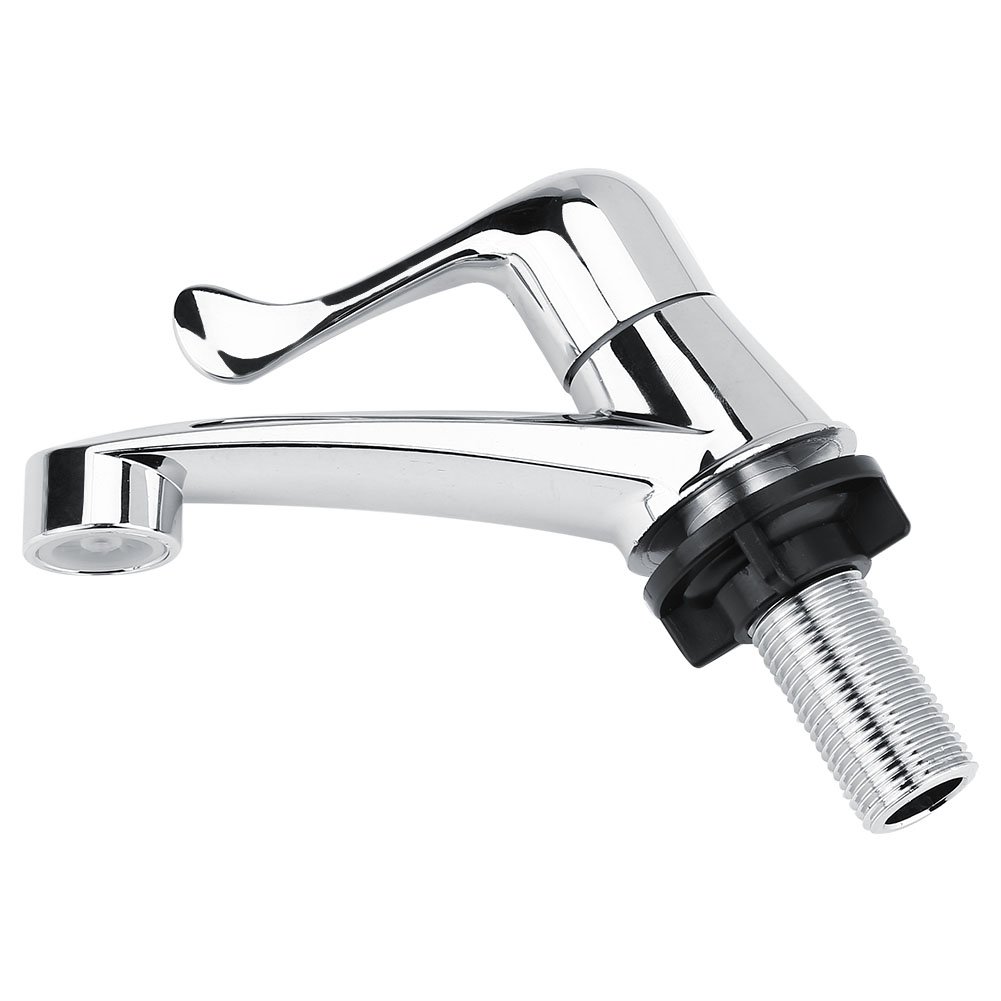 ABS Plastic Single Cold Water Faucet - G1/2 Thread Bathroom Basin & Kitchen Sink Tap with Tail Handle - Perfect for Home, RV, and Outdoor Use
