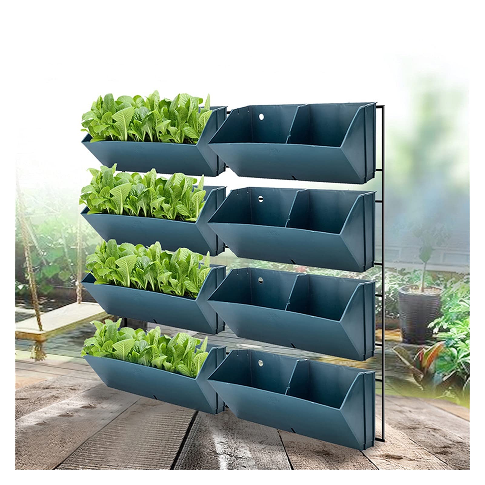**Hanging Planters for Outdoor Wall - Plastic Vertical Flower Pots with Basket, Wall-Mounted Planting Pockets for Garden & Yard Decor (1pc) - Perfect for Balconies, Patios & Small Spaces**