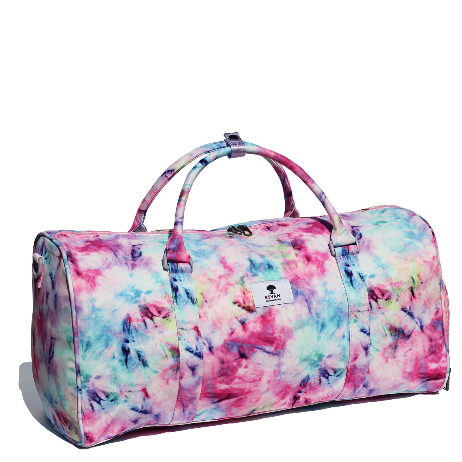 Waterproof Floral Duffle Bag - Gym, Beach & Travel Weekender Bag for Women & Men - Perfect for Workouts, Vacations & Daily Commute