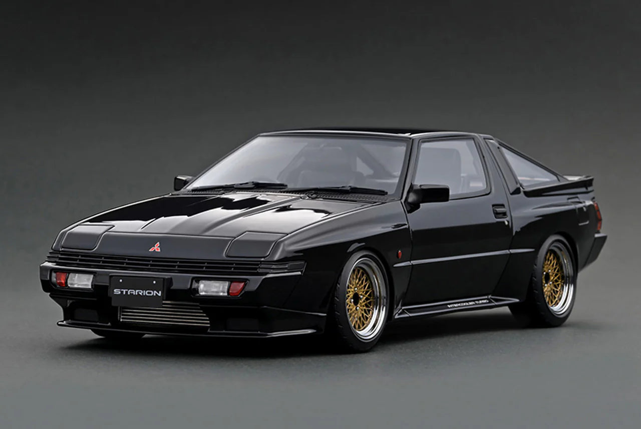 1:18 Scale Mitsubishi Starion 2600 GSR VR (E 187A) Diecast Model Car - Black Collectible Vehicle for Display & Racing Enthusiasts - Perfect for Home Office Decor, Car Shows & Model Collections