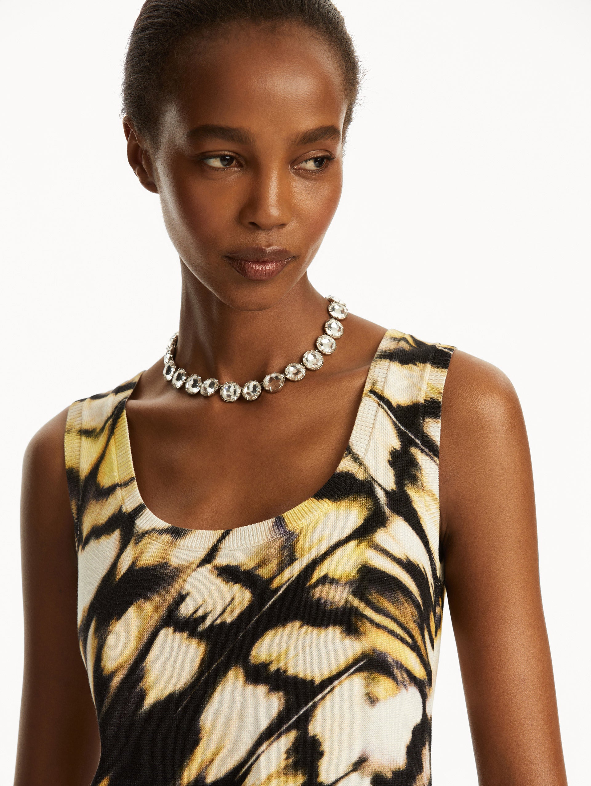 Abstract Butterfly Printed Tank Top - Women's Fashion Sleeveless Blouse for Summer, Beach & Casual Outfits
