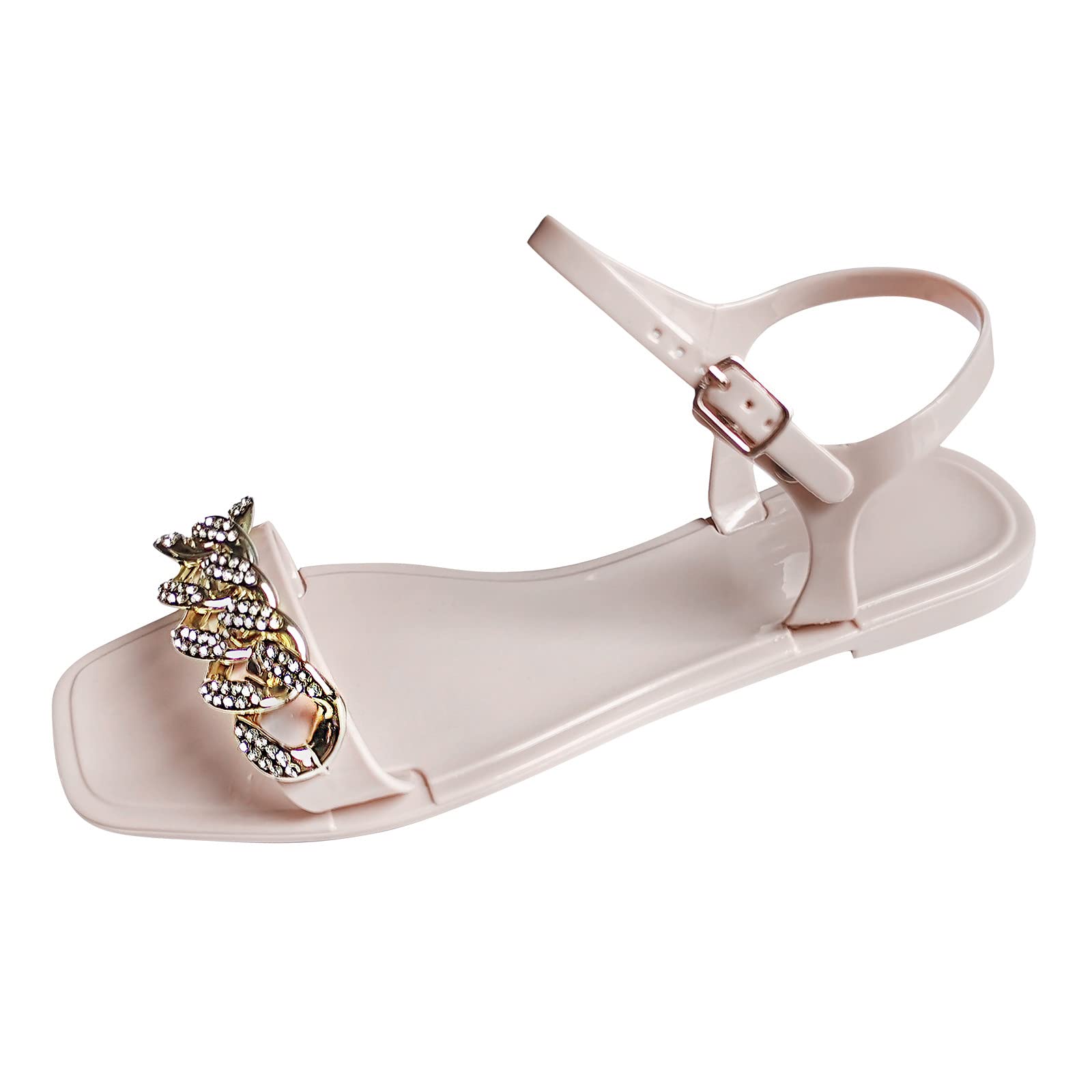 Women's Arch Support Wedge Sandals - Fashion Flat Chain Beach Sandals for Summer | Casual & Comfortable for Walking, Travel, and Outdoor Activities