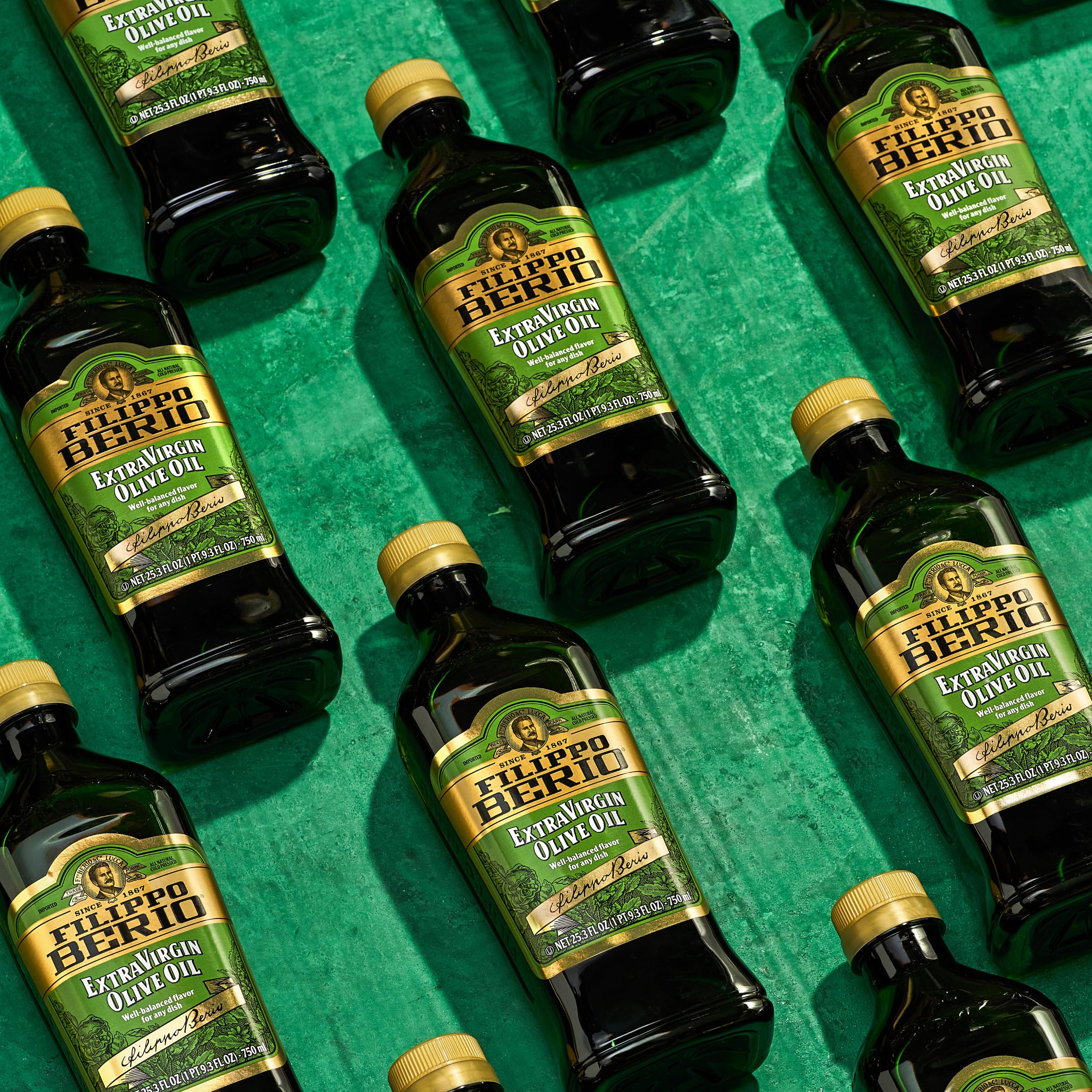Filippo Berio Extra Virgin Olive Oil - 50.7 oz (1.5L) rPET Eco-Friendly Bottle, Pack of 6 | Premium Cooking Oil for Salads, Pasta & Mediterranean Dishes