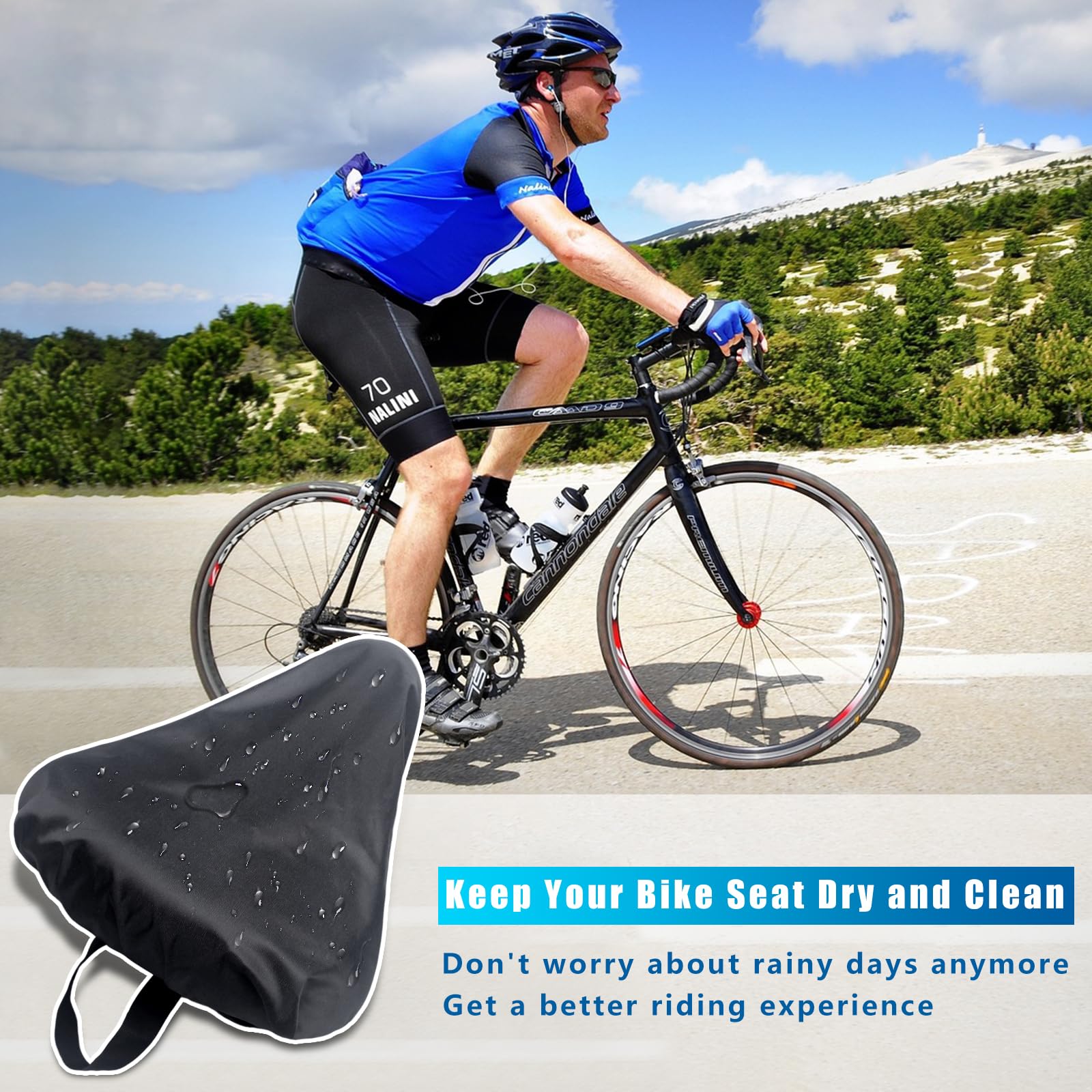 **3 Pack Waterproof Bike Seat Covers - Double-Layer Thickened & Dustproof Bicycle Saddle Protectors with Storage Bags | Durable Cycling Accessories for Rain & Outdoor Riding**    *(Perfect for Commuting, Mountain Biking, and All-Weather Cycling Protection)*
