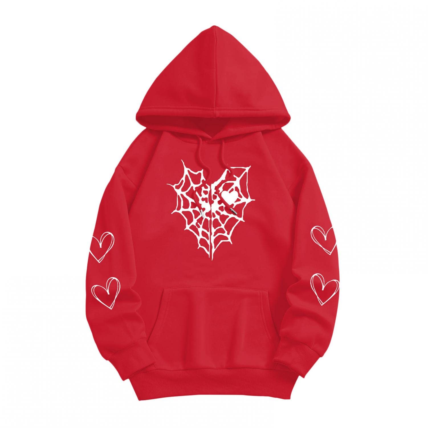 Y2K Aesthetic Women's Oversized Hoodie - 90s Retro Graphic Print Pullover with Kangaroo Pocket, Long Sleeve Casual Sweatshirt | Perfect for Halloween Costume, Streetwear Fashion & Vintage Outfits