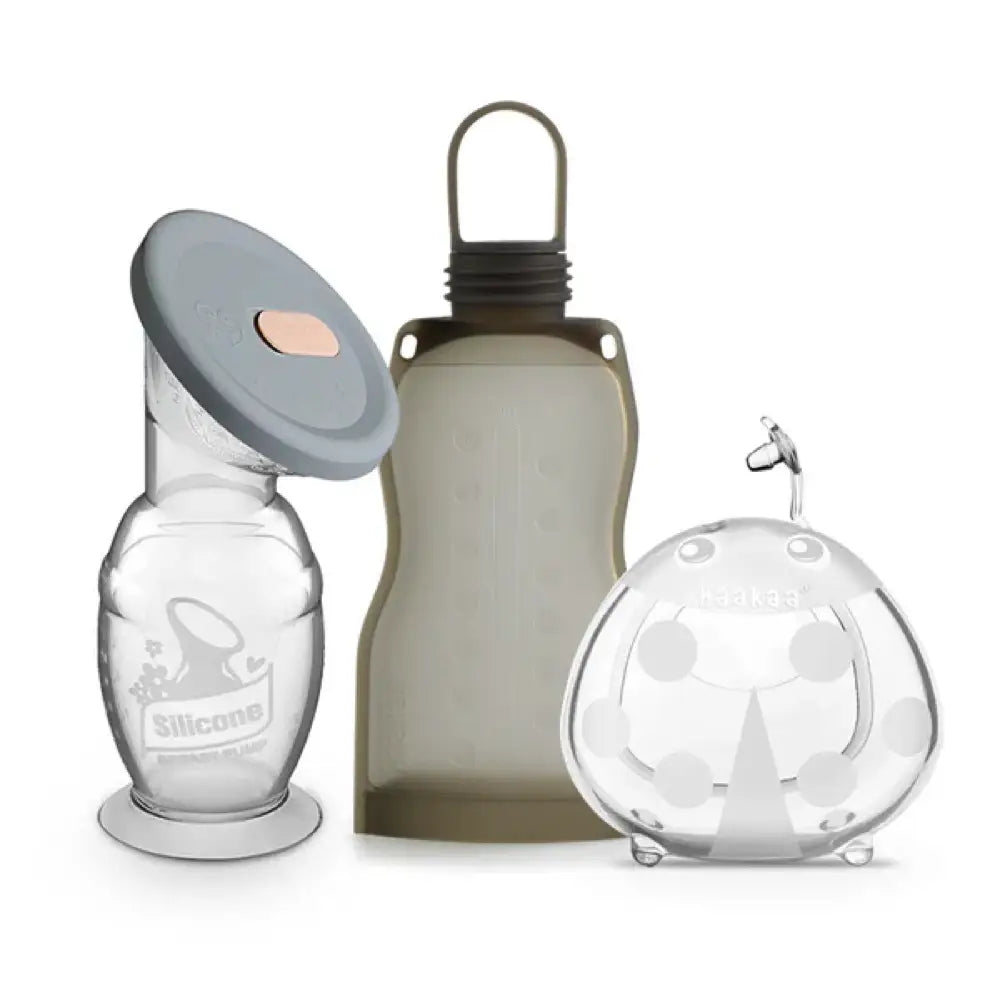Haakaa Express & Collect Travel Pack - Portable Breast Milk Collector for Nursing Moms - Perfect for Travel, Work & On-The-Go Pumping