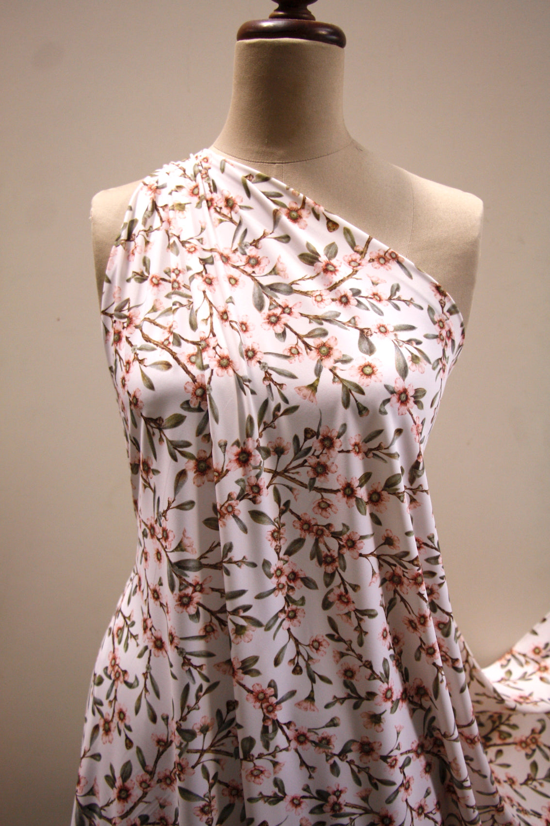 Premium Cherry Blossom Print Swimwear Fabric - Soft, Quick-Dry & UV Protection Material for Women's Swimsuits & Beach Cover-Ups - Perfect for Summer Vacations, Pool Parties & Tropical Getaways