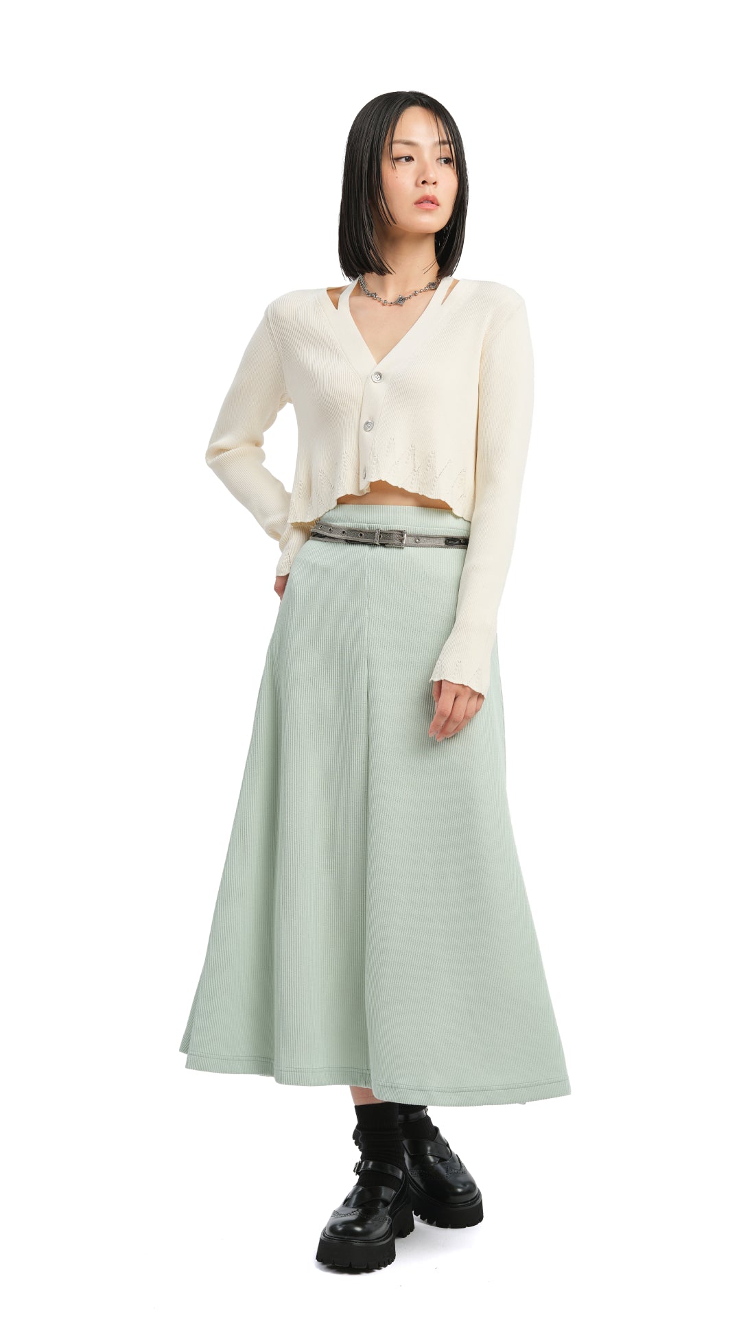 Stylish Jersey Fishtail Skirt for Women - Trendy High Waist Flowy Midi Skirt - Perfect for Casual Outfits, Date Nights & Summer Dresses
