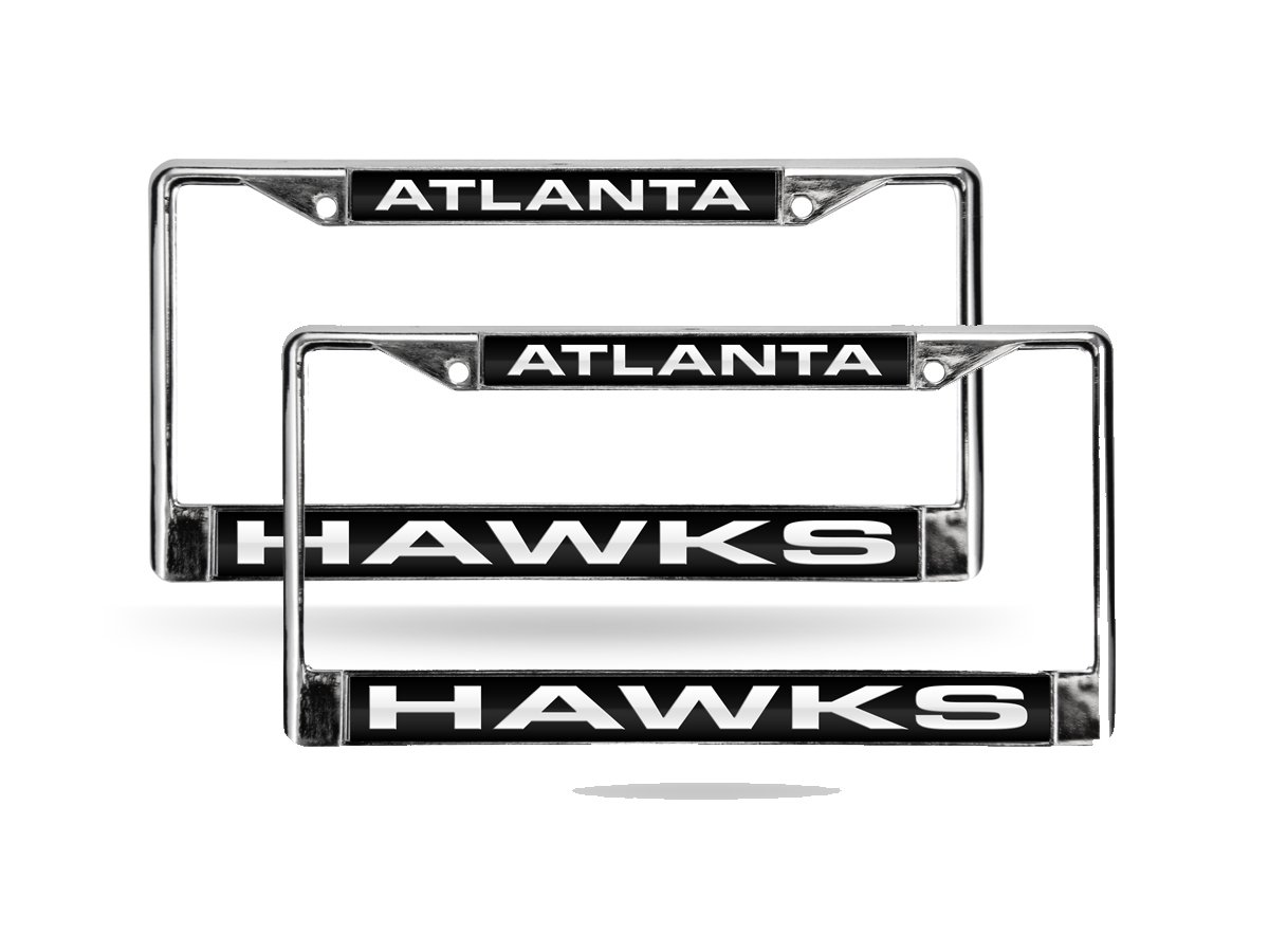 Atlanta Hawks NBA Chrome Metal License Plate Frames - Set of 2, Laser Cut for Cars & Trucks - Show Team Pride on Your Vehicle
