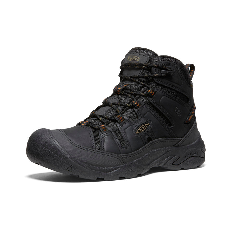 Men's Circadia Mid WP Waterproof Hiking Boots - Black/Curry for Outdoor Trekking & Trail Running