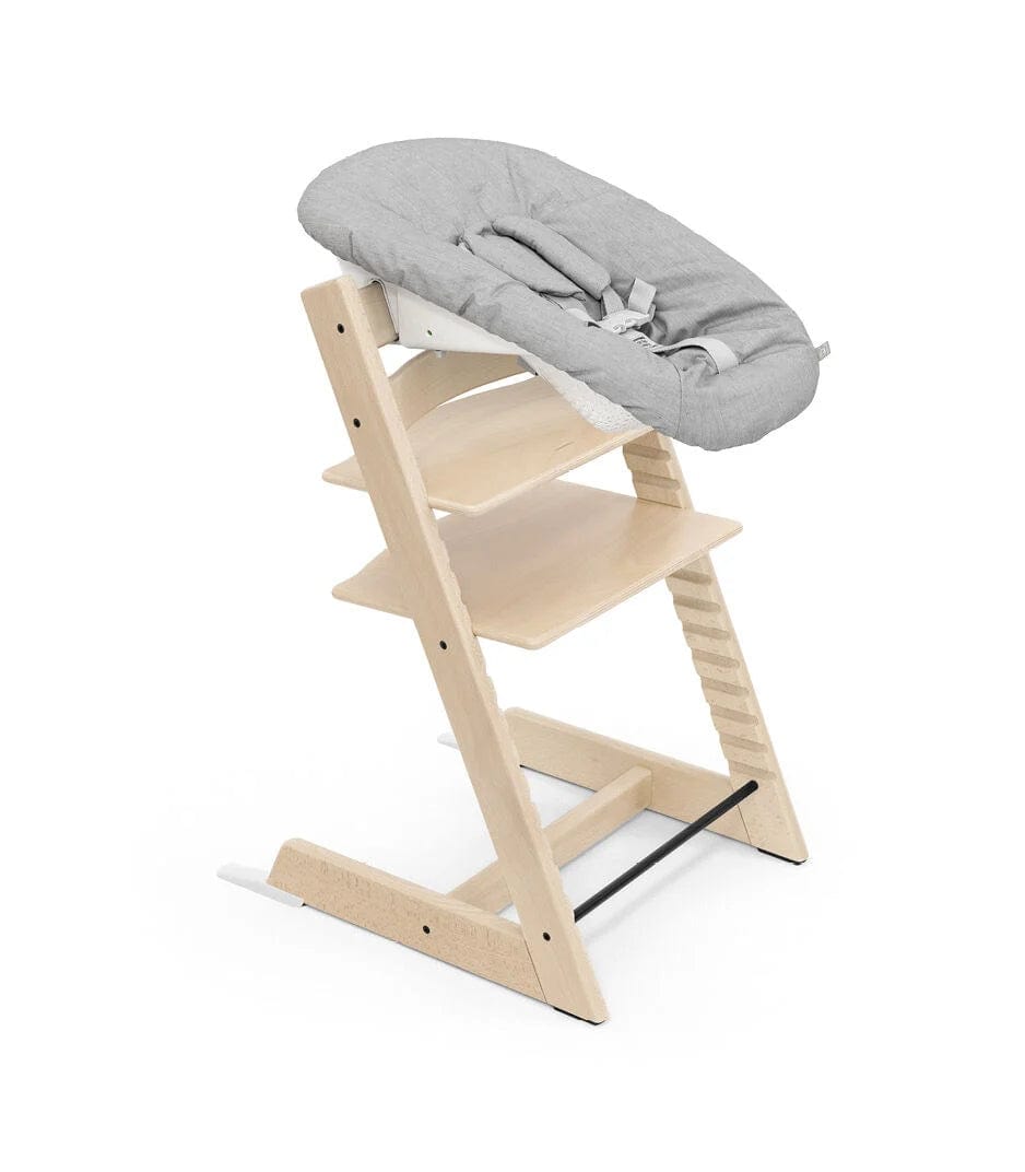 Stokke Tripp Trapp Adjustable High Chair with Cushion, Newborn Set & Removable Tray - Ergonomic Baby Feeding Chair for Infants to Toddlers - Perfect for Dining, Weaning & Family Mealtime