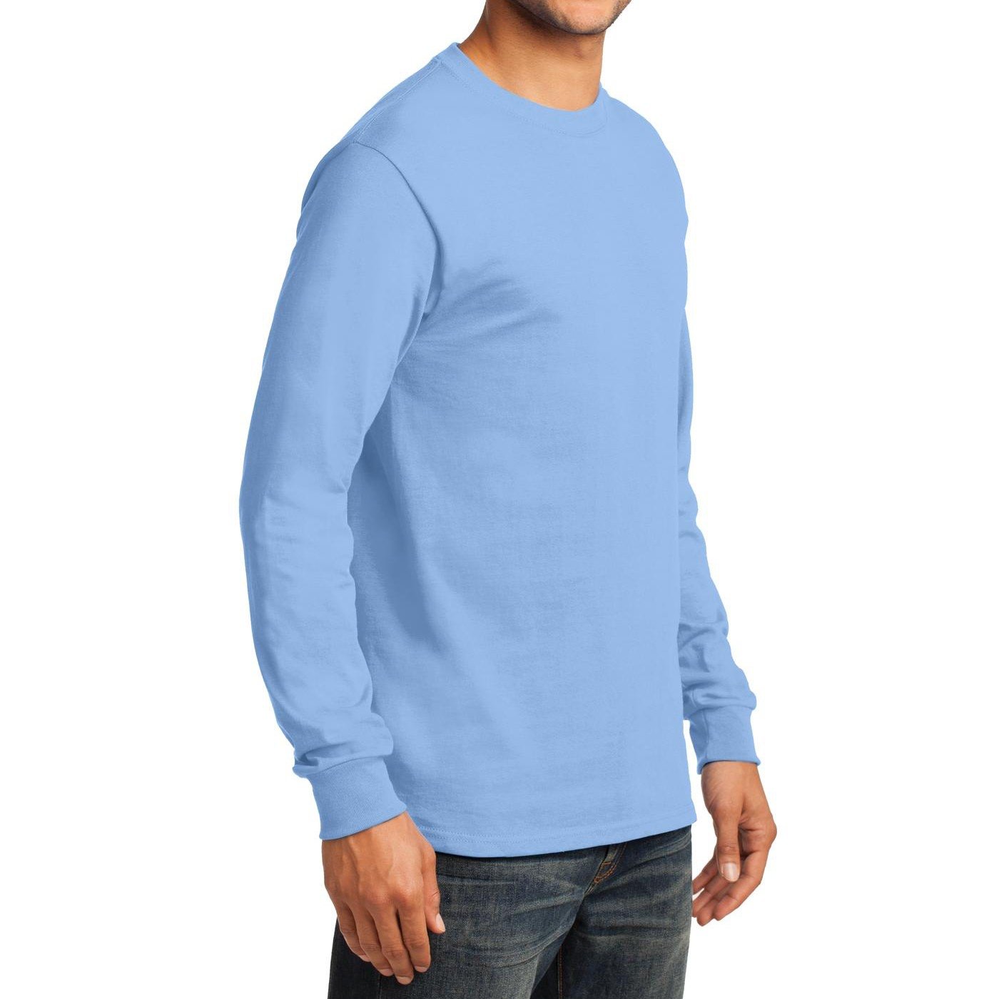 Premium Men's Long Sleeve Basic T-Shirt - Soft Cotton Crewneck Essential Tee for Casual Wear, Layering & Everyday Comfort