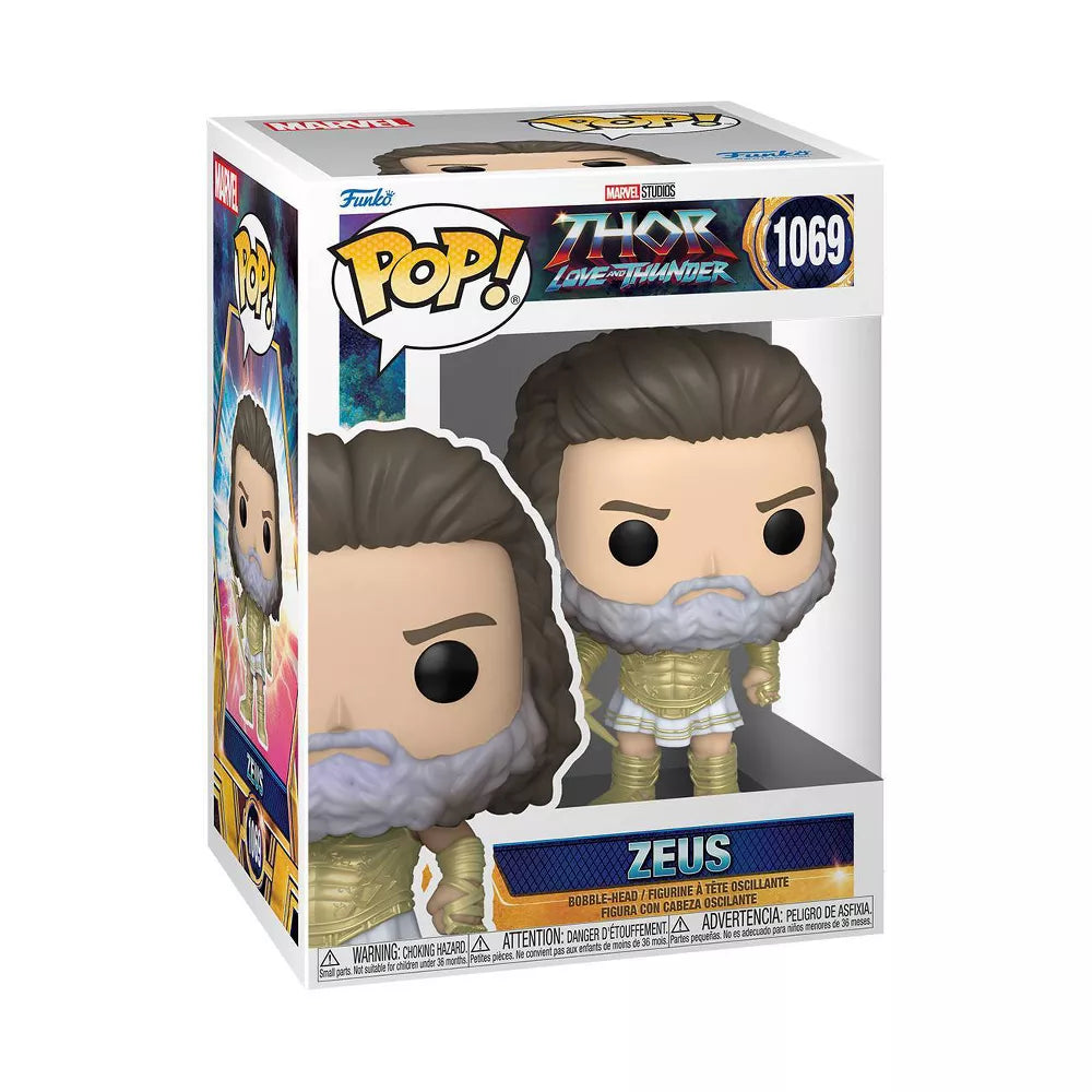 Zeus Funko Pop Marvel Thor Love and Thunder Vinyl Figure #1069 with Protector Case - Collectible Gift for Marvel Fans, Movie Lovers & Pop Culture Enthusiasts