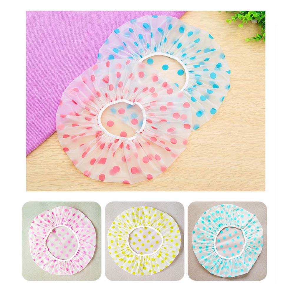 BUYMANIA® Reusable Shower Caps for Women, Men & Kids - 3 Pack Waterproof Bath Caps with Elastic Band (Multicolor) | Perfect for Travel, Swimming, Spa & Hair Care Routine