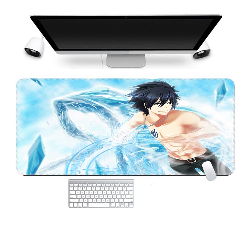 Fairy Tail Gray Fullbuster Anime Mouse Pad - Large 35.4 x 15.7 Inches Custom Gaming Mousepad for PC & Laptop - Perfect for Anime Fans, Gamers & Office Work