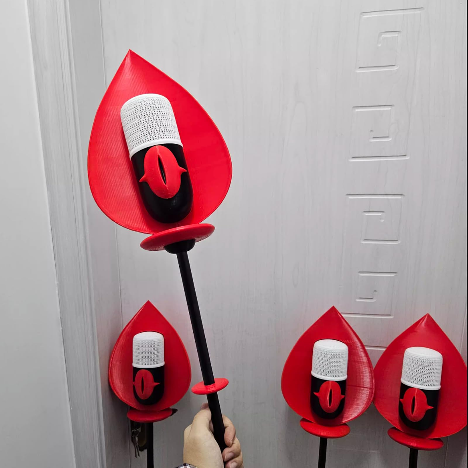 Alastor Cosplay Cane - Anime Walking Stick Prop for Hazbin Hotel Costume Accessories | Perfect for Conventions, Halloween & Cosplay Events
