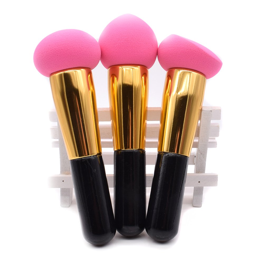 DOLOVEMK 3Pcs Makeup Sponges - Flawless Foundation Blender (Rose) for Perfect Makeup Application
