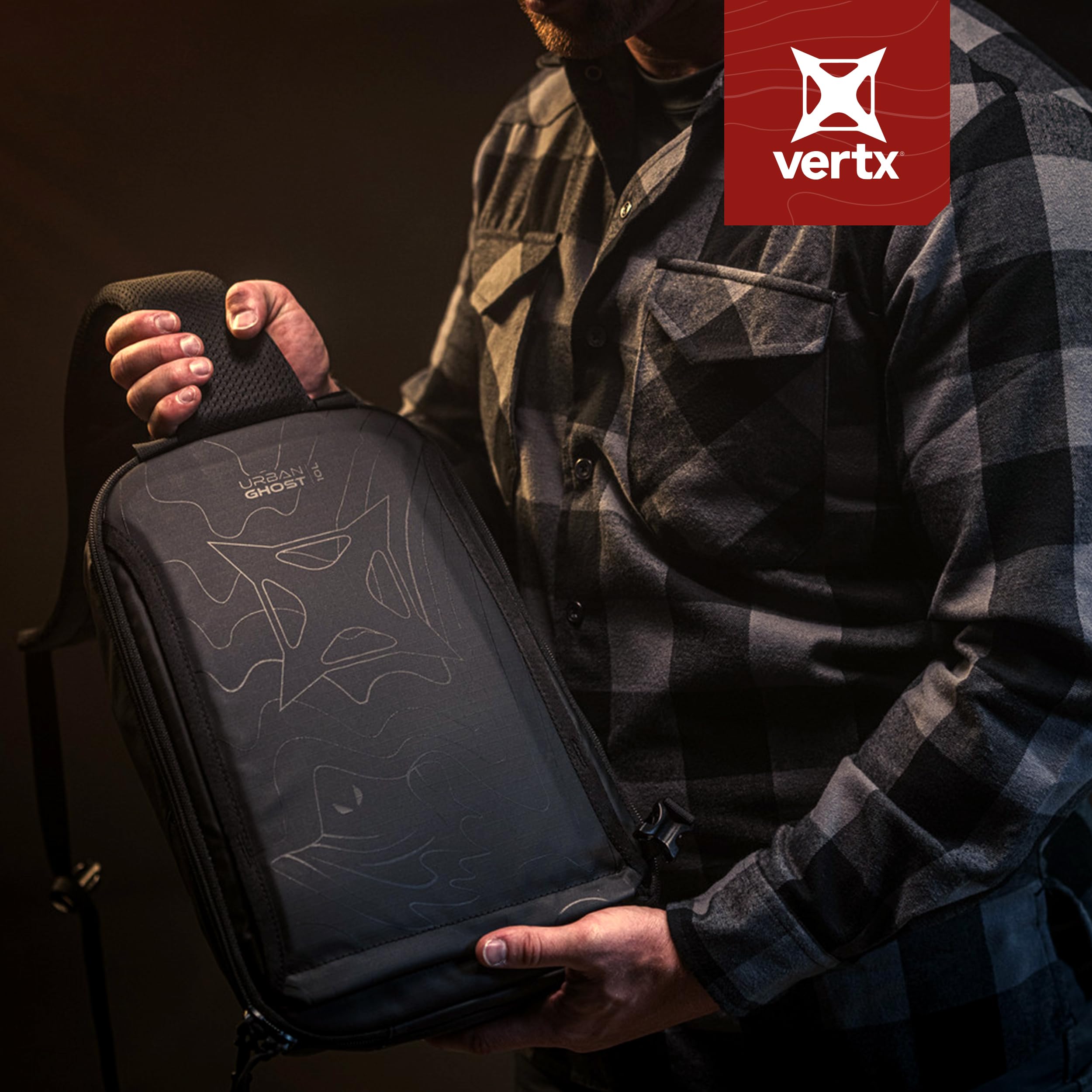 Vertx Urban Ghost Sling CCW Tactical Bag - 10L Black Concealed Carry Backpack for Travel, Work & Outdoor | EDC Gear for Everyday Use, Hiking & Tactical Operations