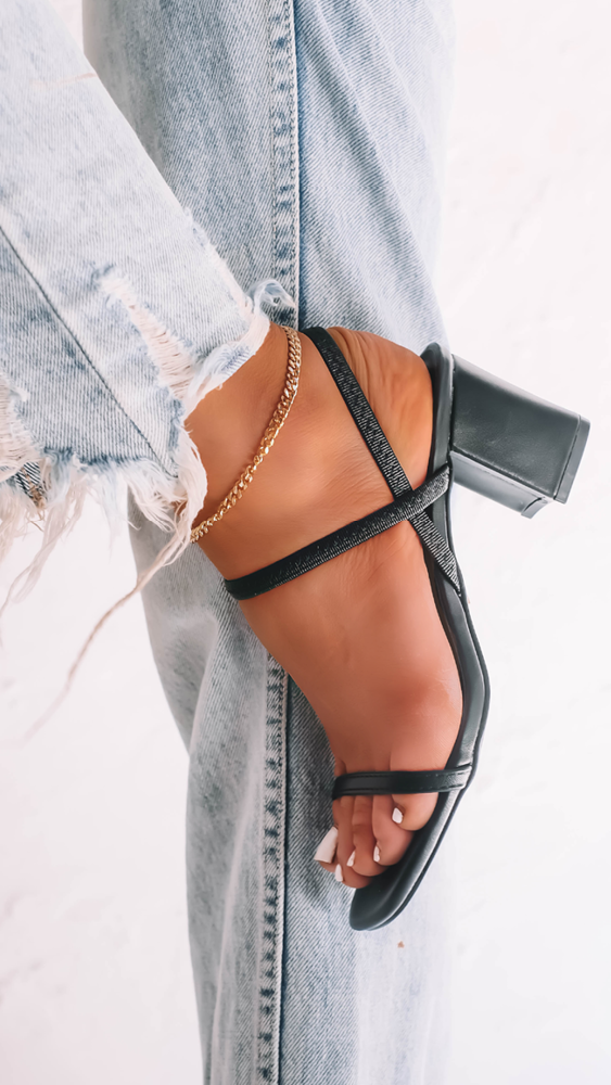 Balton Mule Heels for Women - Comfortable Black Block Heel Slides - Perfect for Office, Party & Casual Wear