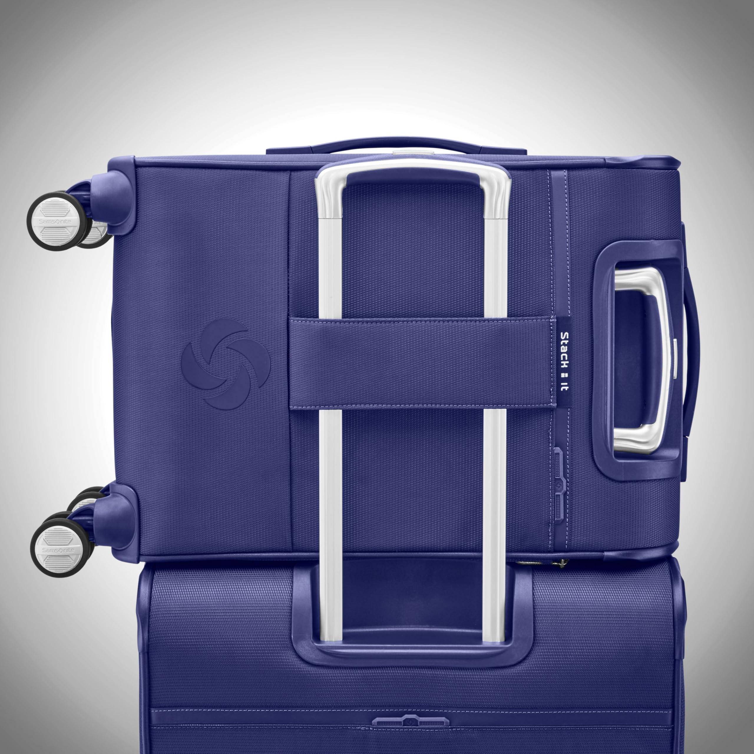 Samsonite Solyte DLX Softside Expandable Carry-On Luggage with 360° Spinner Wheels, 20-Inch Lightweight Suitcase - Perfect for Business Travel & Weekend Getaways (Iris Blue)