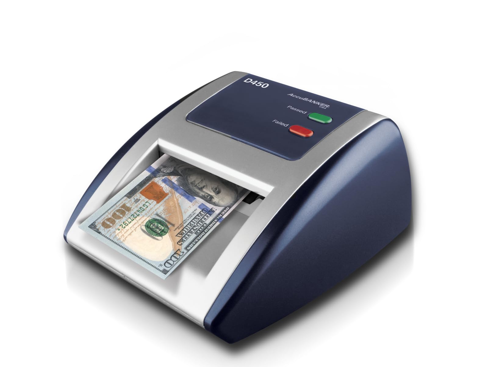 AccuBANKER D450 Counterfeit Bill Detector - UV, Magnetic, Infrared & Watermark Detection | Fast 1-Second Verification with Audio/Visual Alerts | Perfect for Retail Stores, Banks & Cash-Intensive Businesses