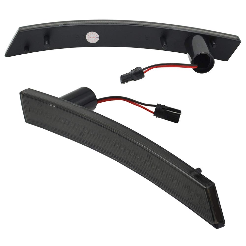 Smoked LED Side Marker Lights for MINI Cooper R50 R52 R53 - Front & Rear Amber & Red (4-Piece Set) - Upgrade Your Car's Style & Safety for Night Driving & Custom Look