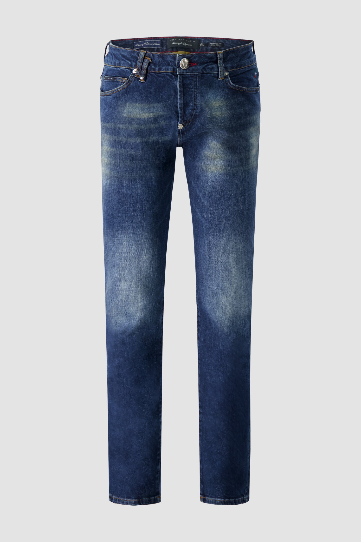 Philipp Plein Premium Denim Straight Leg Jeans for Men - Stylish & Comfortable Pants for Casual Wear, Night Out, and Everyday Fashion